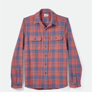Faherty Boys Legend Plaid Button-Up Shirt in Rose and Blue